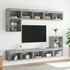 Kép 4/11 - Betonszürke TV-szekrény LED-világítással 80 x 30 x 30 cm