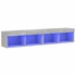 Kép 2/11 - 2 db betonszürke TV-szekrény LED-világítással 80x30x30 cm
