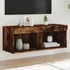 Kép 1/11 - Füstös tölgy színű TV-szekrény LED-világítással 80 x 30 x 30 cm
