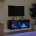 Kép 3/11 - Füstös tölgy színű TV-szekrény LED-világítással 80 x 30 x 30 cm