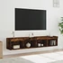 Kép 1/11 - 2 db füstös tölgy színű TV-szekrény LED-ekkel 80 x 30 x 30 cm