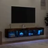 Kép 4/11 - 2 db füstös tölgy színű TV-szekrény LED-ekkel 80 x 30 x 30 cm