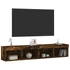 Kép 6/11 - 2 db füstös tölgy színű TV-szekrény LED-ekkel 80 x 30 x 30 cm