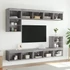 Kép 4/11 - Szürke sonoma színű TV-szekrény LED-világítással 80x30x30 cm