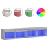 Kép 2/11 - 2 db szürke sonoma színű TV-szekrény LED-ekkel 80x30x30 cm