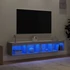 Kép 4/11 - 2 db szürke sonoma színű TV-szekrény LED-ekkel 80x30x30 cm