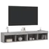 Kép 6/11 - 2 db szürke sonoma színű TV-szekrény LED-ekkel 80x30x30 cm