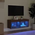 Kép 3/11 - Barna tölgy színű TV-szekrény LED-világítással 80 x 30 x 30 cm