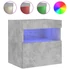 Kép 2/11 - Betonszürke falra szerelhető TV-szekrény LED-del 40x30x40 cm