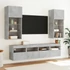 Kép 6/11 - Betonszürke falra szerelhető TV-szekrény LED-del 40x30x40 cm