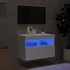 Kép 4/11 - Fehér falra szerelhető TV-szekrény LED-lámpákkal 60x30x40 cm