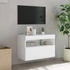 Kép 5/11 - Fehér falra szerelhető TV-szekrény LED-lámpákkal 60x30x40 cm