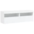 Kép 3/11 - 2 db fehér falra szerelhető TV-szekrény LED-ekkel 60x30x40 cm