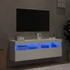 Kép 4/11 - 2 db fehér falra szerelhető TV-szekrény LED-ekkel 60x30x40 cm