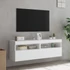 Kép 5/11 - 2 db fehér falra szerelhető TV-szekrény LED-ekkel 60x30x40 cm