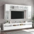 Kép 6/11 - 2 db fehér falra szerelhető TV-szekrény LED-ekkel 60x30x40 cm