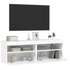 Kép 7/11 - 2 db fehér falra szerelhető TV-szekrény LED-ekkel 60x30x40 cm