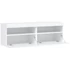 Kép 8/11 - 2 db fehér falra szerelhető TV-szekrény LED-ekkel 60x30x40 cm