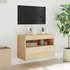 Kép 5/11 - Sonoma tölgy színű fali TV-szekrény LED-ekkel 60x30x40 cm