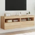 Kép 1/11 - 2 db sonoma tölgy színű fali TV-szekrény LED-del 60x30x40 cm