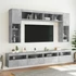 Kép 6/11 - Betonszürke falra szerelhető TV-szekrény LED-del 60x30x40 cm