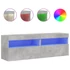 Kép 2/11 - 2 db betonszürke fali TV-szekrény LED-del 60x30x40 cm