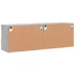 Kép 11/11 - 2 db betonszürke fali TV-szekrény LED-del 60x30x40 cm