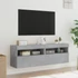 Kép 5/11 - 2 db betonszürke fali TV-szekrény LED-del 60x30x40 cm