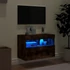 Kép 4/11 - Füstös tölgy színű fali TV-szekrény LED-ekkel 60x30x40 cm