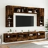 Kép 6/11 - Füstös tölgy színű fali TV-szekrény LED-ekkel 60x30x40 cm