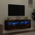 Kép 4/11 - 2 db füstös tölgy fali TV-szekrény LED-ekkel 60x30x40 cm