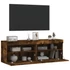Kép 7/11 - 2 db füstös tölgy fali TV-szekrény LED-ekkel 60x30x40 cm