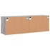 Kép 11/11 - 2 db szürke sonoma fali TV-szekrény LED-ekkel 60x30x40 cm
