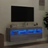 Kép 4/11 - 2 db szürke sonoma fali TV-szekrény LED-ekkel 60x30x40 cm