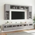 Kép 6/11 - 2 db szürke sonoma fali TV-szekrény LED-ekkel 60x30x40 cm