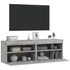 Kép 7/11 - 2 db szürke sonoma fali TV-szekrény LED-ekkel 60x30x40 cm