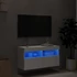 Kép 4/11 - Fehér falra szerelhető TV-szekrény LED-lámpákkal 80x30x40 cm