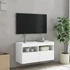 Kép 5/11 - Fehér falra szerelhető TV-szekrény LED-lámpákkal 80x30x40 cm