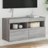 Kép 1/11 - Szürke sonoma színű fali TV-szekrény LED-del 80 x 30 x 40 cm