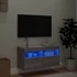 Kép 4/11 - Szürke sonoma színű fali TV-szekrény LED-del 80 x 30 x 40 cm