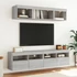 Kép 6/11 - Szürke sonoma színű fali TV-szekrény LED-del 80 x 30 x 40 cm