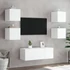 Kép 6/11 - Fehér fali TV-szekrény LED-világítással 30,5x35x30 cm