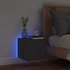 Kép 4/11 - Fekete fali TV-szekrény LED-világítással 30,5x35x30 cm