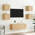 Kép 6/11 - Sonoma tölgy színű fali TV-szekrény LED-ekkel 30,5x35x30 cm