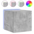 Kép 2/11 - Betonszürke falra szerelhető TV-szekrény LED-del 30,5x35x30 cm