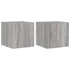 Kép 2/11 - 2 db szürke sonoma fali TV-szekrény LED-ekkel 30,5x35x30 cm