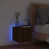 Kép 4/11 - Barna tölgyszínű fali TV-szekrény LED-del 30,5x35x30 cm