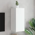 Kép 1/11 - Fehér falra szerelhető TV-szekrény LED-lámpákkal 30,5x35x30 cm