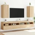 Kép 1/11 - 2 db sonoma tölgy színű fali TV-szekrény LED-del 30,5x35x70 cm