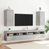 Kép 6/11 - Betonszürke falra szerelhető TV-szekrény LED-del 30,5x35x70 cm